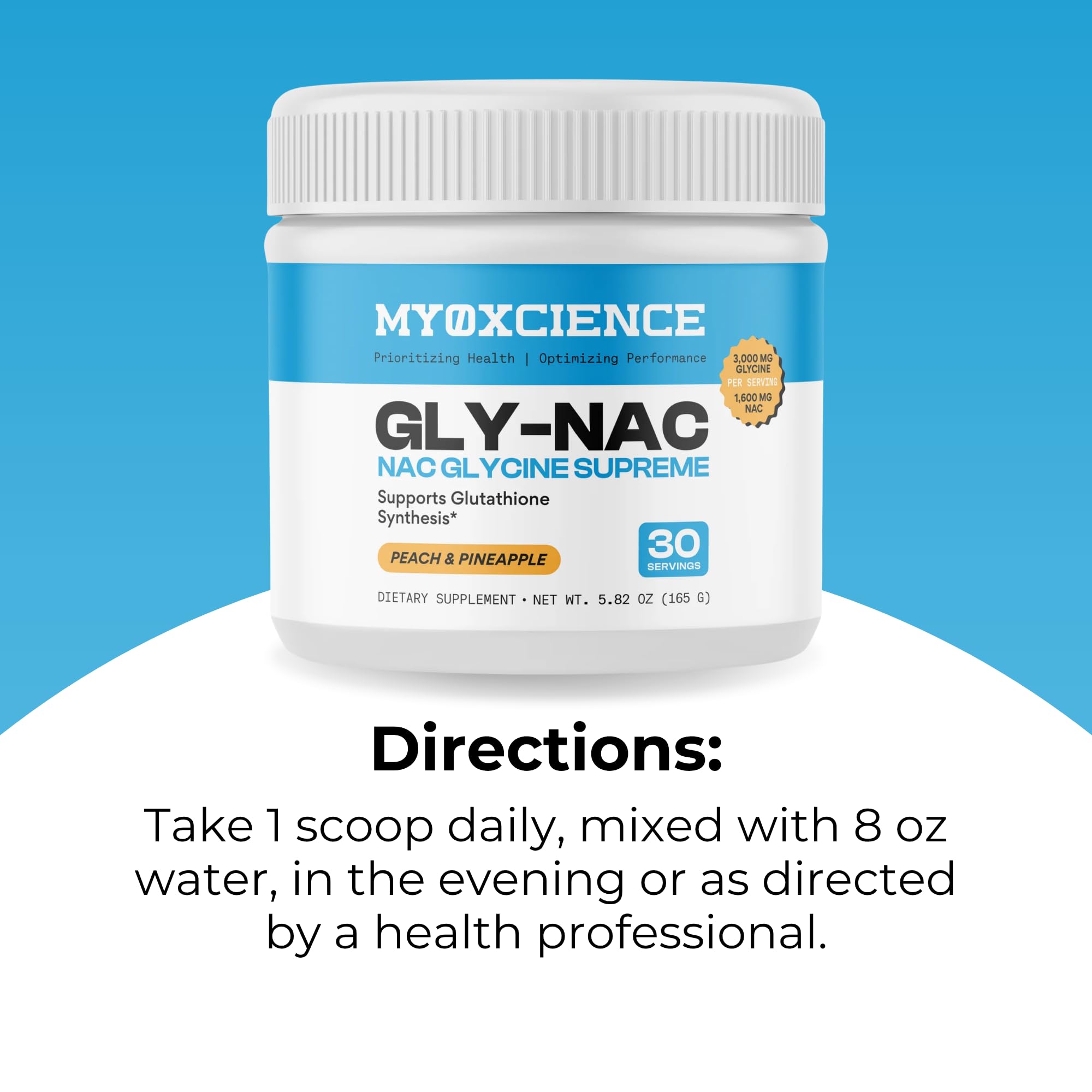 MYOXCIENCE NAC Glycine Supreme | Natural Peach & Pineapple | 30 Servings — Amazon image 9