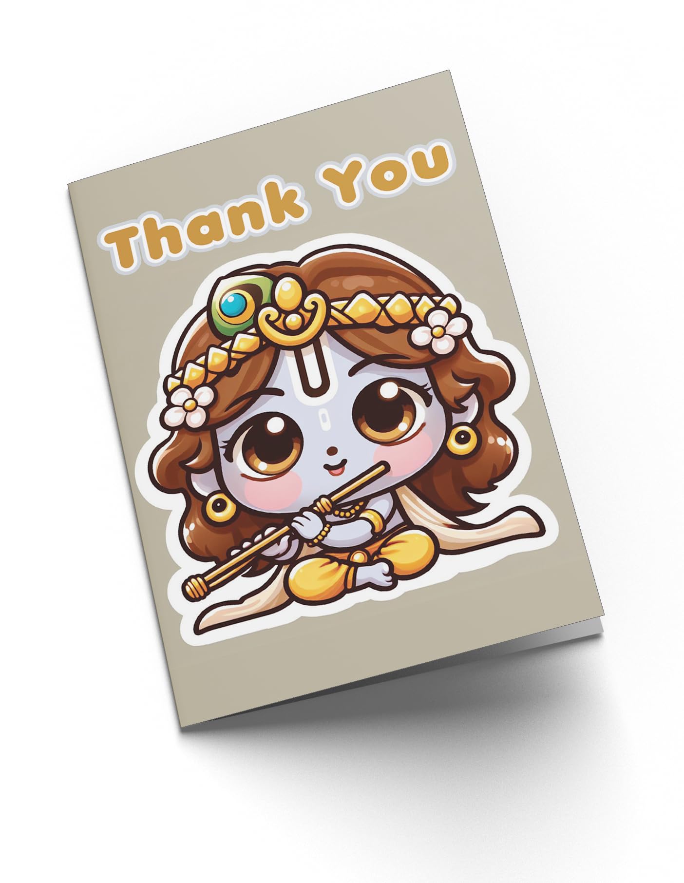 SKAISTA 54 Krishna Thank You Cards Pack of set Notecards Janmashtami For Thanking Guests Attending Events Wedding Birthday Party Small Business Kishan (54, Krishna) 4
