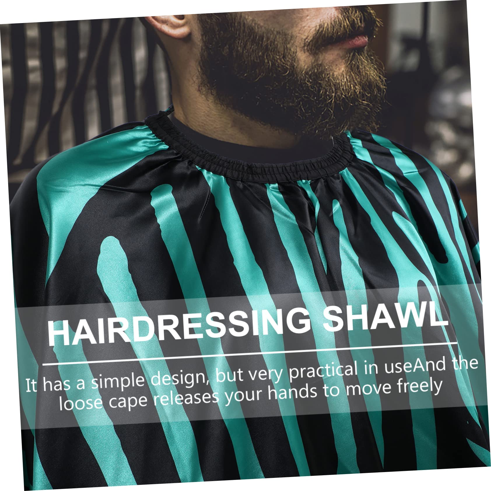 iplusmile Capa para Mantener la Ropa Seca y Limpia de Satén Verde para Peluquería Profesional, Ligera y Transpirable Durante el Recorte de Cabello