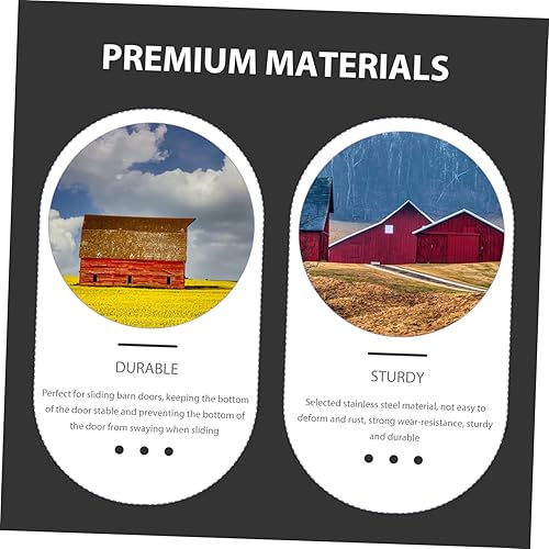 Miniatura 9 de Housoutil 3 unids limitador de carro puerta de granero inferior Guía de piso Guías de piso de parada Guía inferior de piso Puerta de granero Guías
