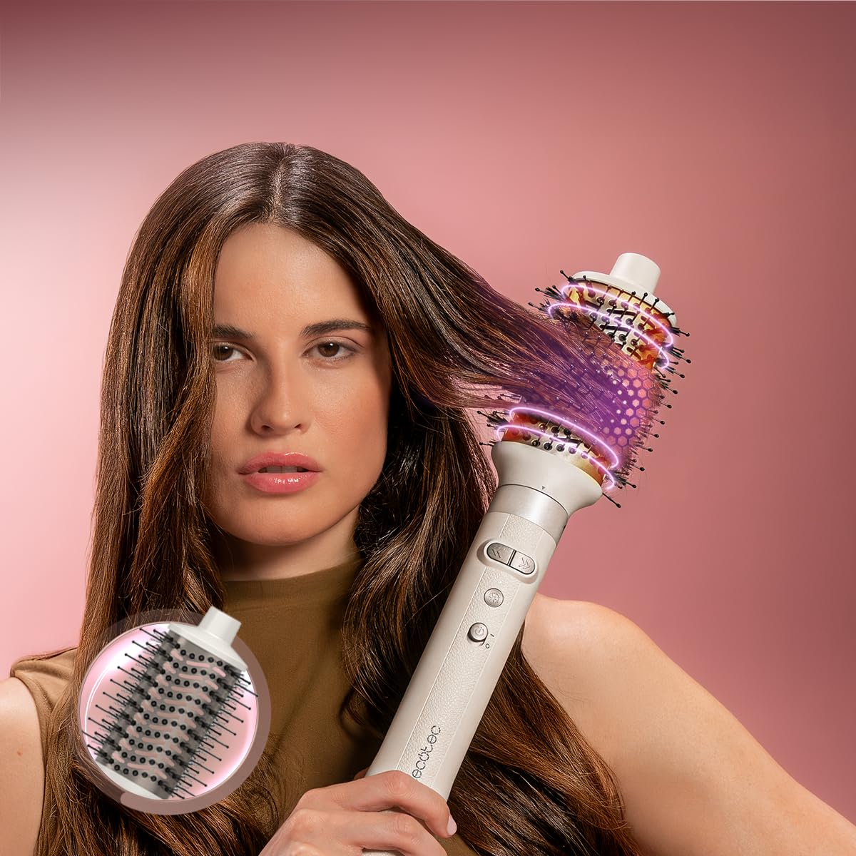 Cecotec Styler - Capelli modellanti multifunzionali, 8 teste CeramicCare 8in1, AirGlisse Gyro. 1500 W, Liscio, Modo e Fibbia, Motore Brushless, Funzione Rotante e Rivestimento Ceramica e Cheratina