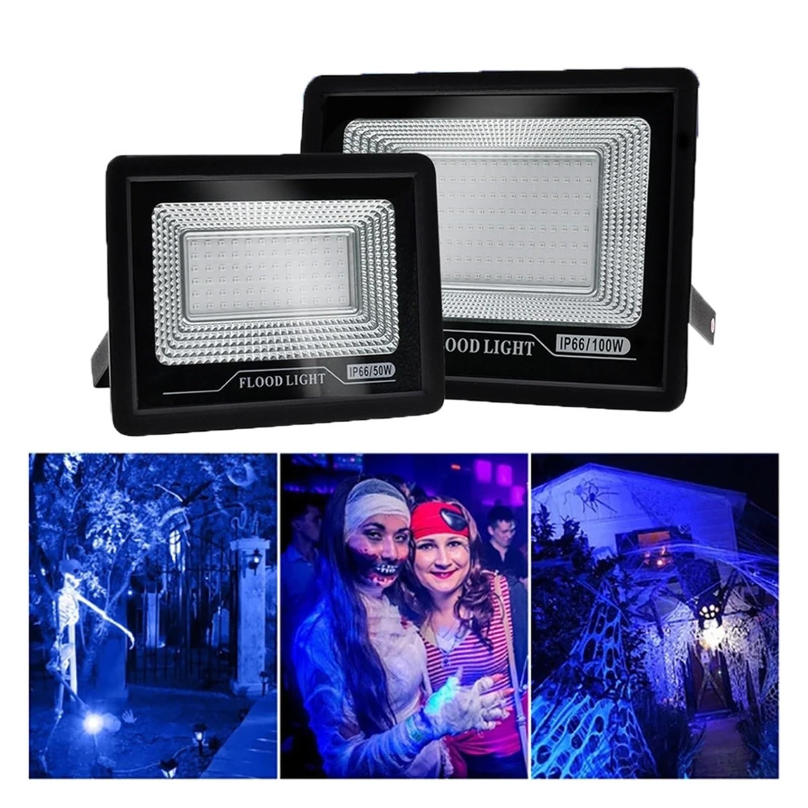 100W LED Wodoodporna 392nm UV Czarne Światło Scena Czarne Światło Ultrafioletowe Lampa Powodziowa Na Halloween Taniec DJ Disco Party(100W Type1)