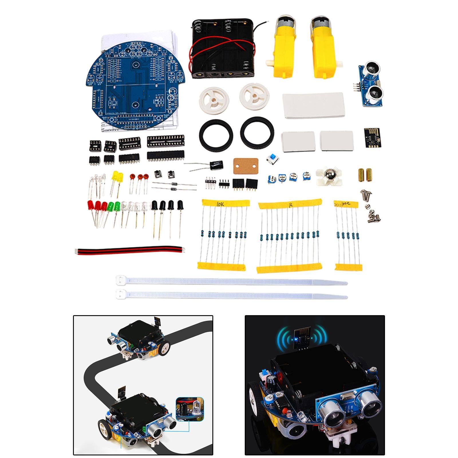 Kit de Robot Inteligente para Coche DIY con Software Gráfico, Modos Multifuncionales, Control por Aplicación Y Evitación de Obstáculos. Adecuado para, Type a