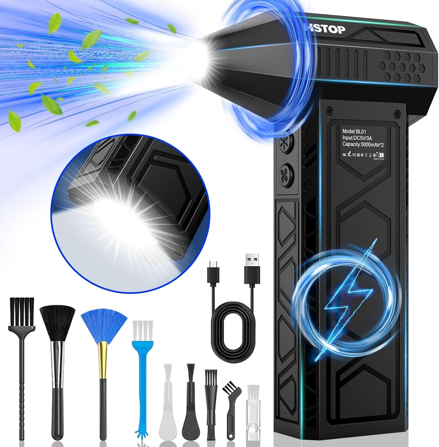 Potente soplador HSTOP con 4 velocidades y accesorios por sólo 69,99€ (marcando aplicar cupón)