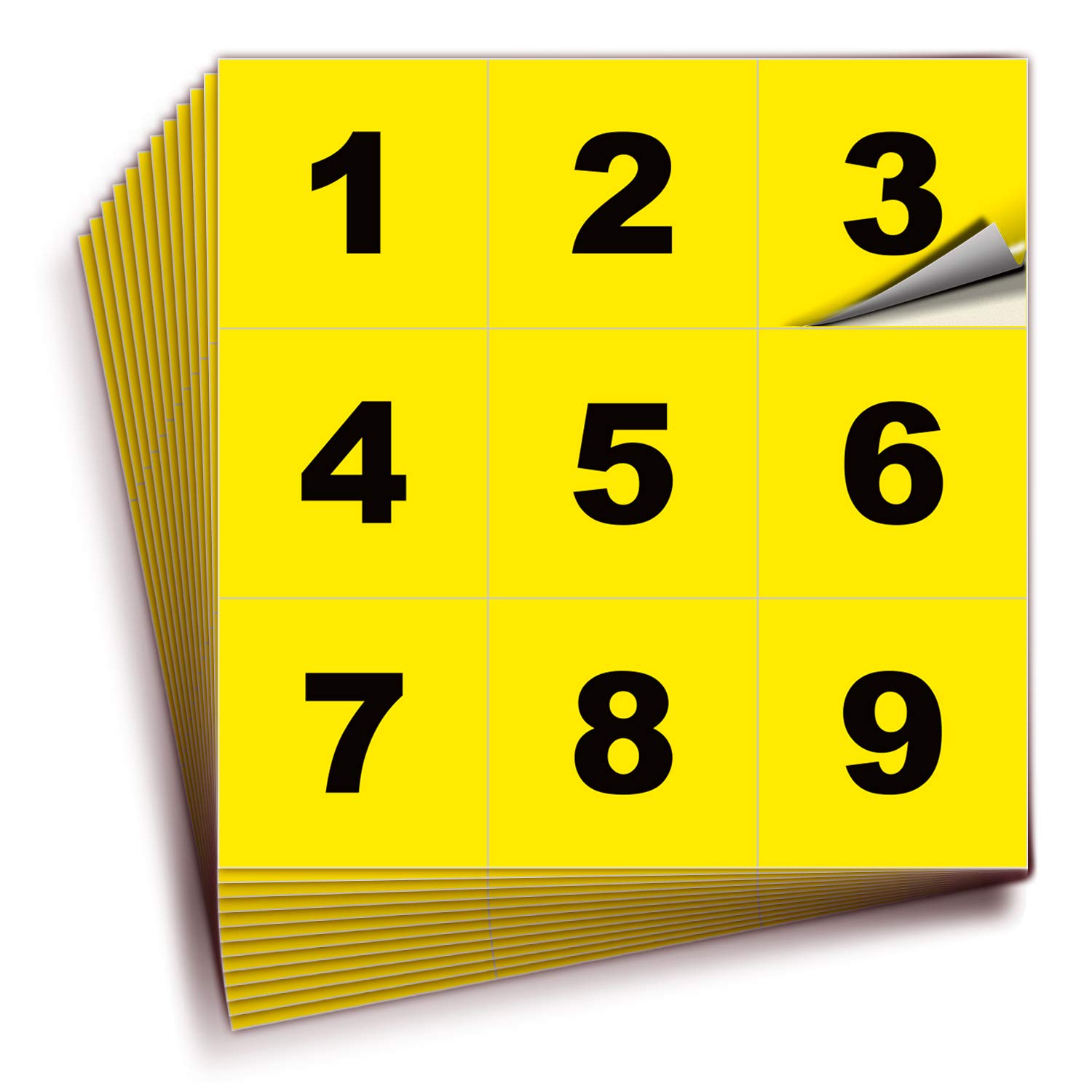 iSYFIXYellow Consecutive Number Stickers – 1 to 100, 2-inch, 1 Set – Vinyl Self Adhesive Premium Decal, Ideal for Inventory, Storage, Organizing, Boxes, Toolbox, Lockers & More, Indoor/Outdoor