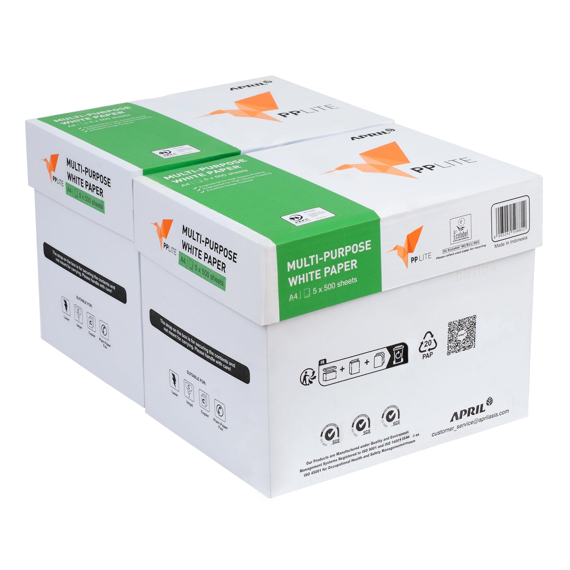 Basic Druckerpapier DIN A4 – 5.000 Blatt (2 x 5 x 500 Blatt) – Weißes Universal Office Paper Kopierpapier - Ideal für Büro und Heim (2 Kartons | 5.000 Blatt)