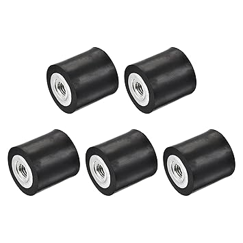 uxcell M8 Rubber Mounts, 5pcs Female/Female Shock Absorber, for Motor Generator Compressor Garage Reverse Pump Impact Air Generator Bobbins, D30mmxH30mm