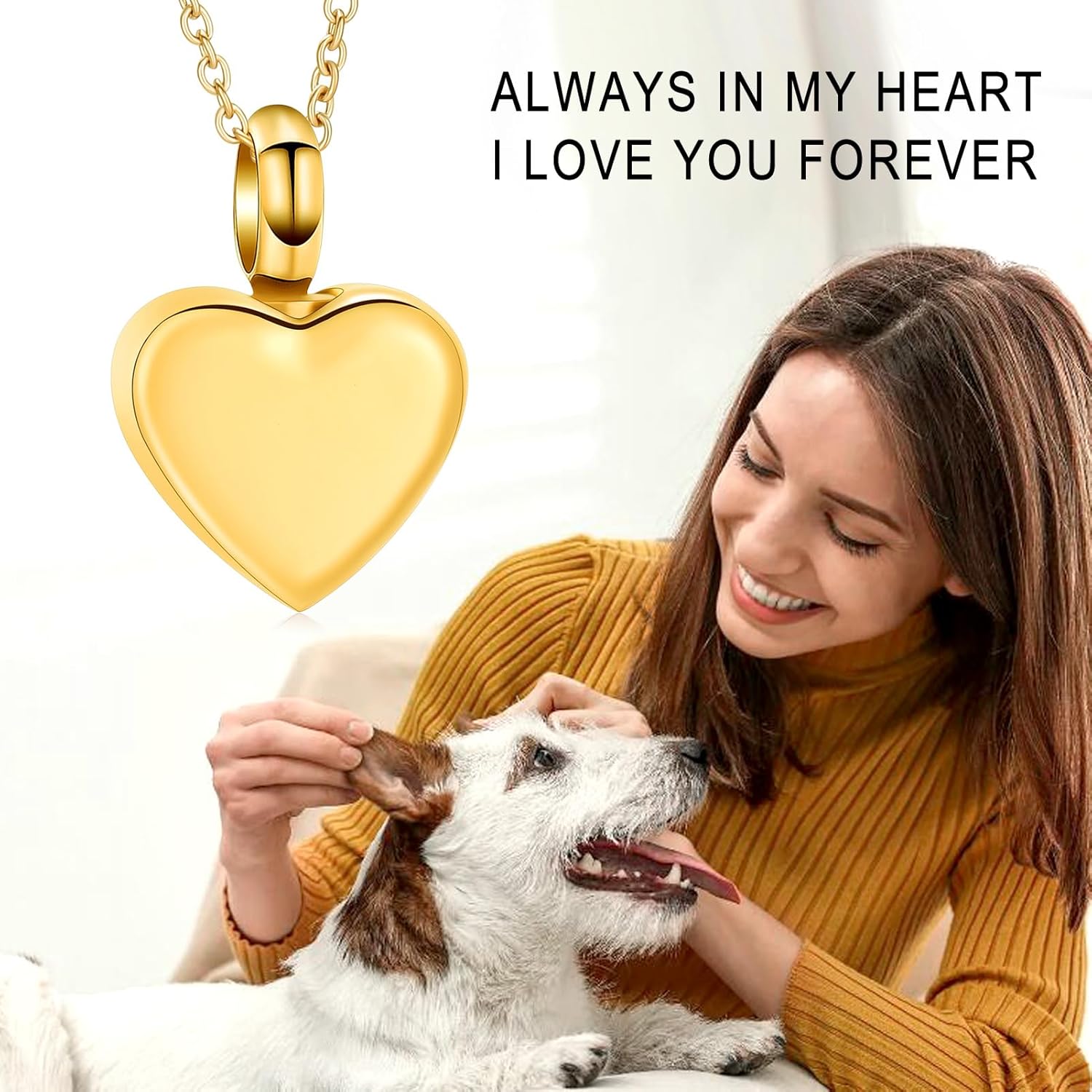 Oinsi Tiny Glass Heart Urn Necklace For Ashes For Women Girls Fashion Stainless Steel Cremation Jewelry Holder Keepskae Memroial Pendant Necklace - Image 5