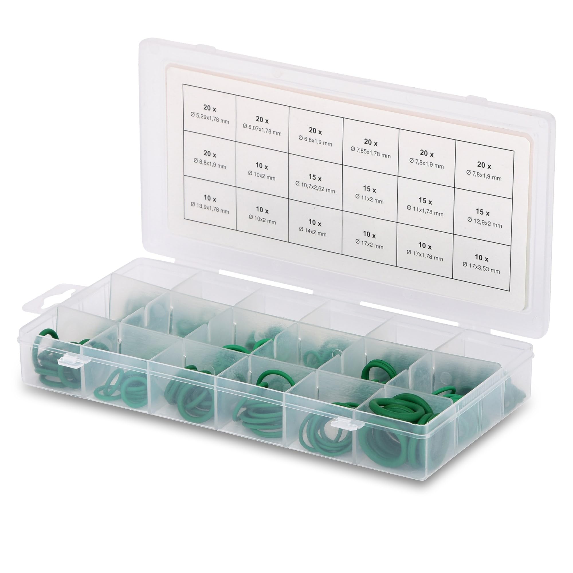 KS Tools 970.0340 Sortiment O-Ringe für Klima, HNBR, 270-tlg.
