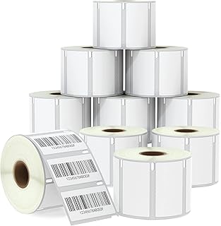 Compatible DYMO 30334 (2-1/4" x 1-1/4") Multipurpose Barcode Labels, Perforated, Compatible with DYMO Labelwriter 450, 4XL, NOT FIT 550 & 5XL [10 Rolls/10000 Labels]