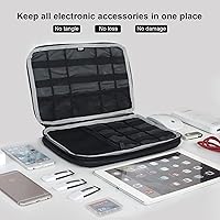Vista 6 de Organizador de equipaje con doble capa para viajes BUBM, para llevar dispositivos y accesorios electrónicos., Negro, 2 capas L