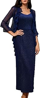 Formal Mother of The Bride Dresses Two Piece Dress Sets for Women,Wedding Guest Dress