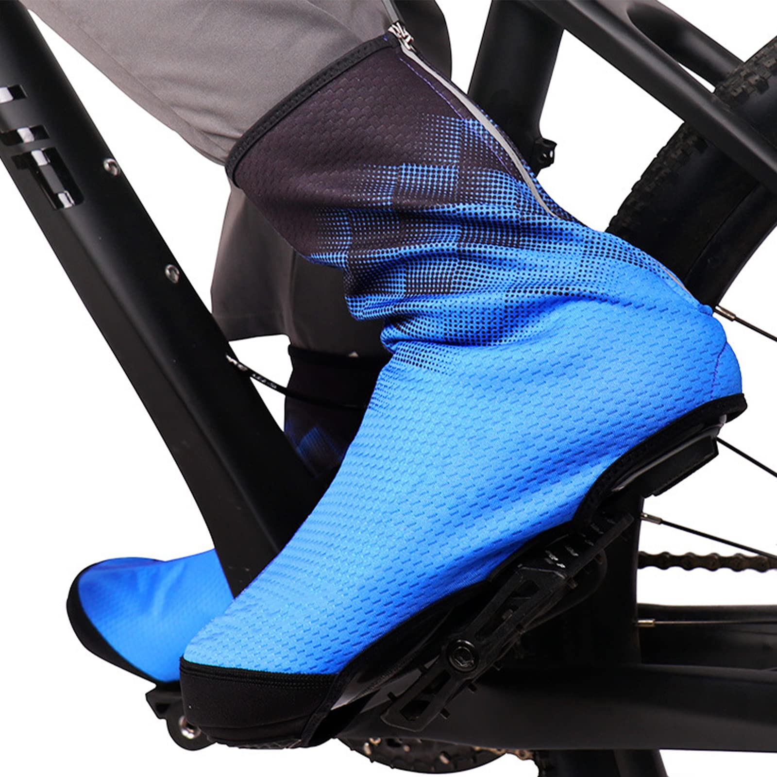 1 para zimowy termiczny koc na buty rowerowe zestaw polarowy utrzymywanie ciepła rower buty do noszenia wodoodporny ochraniacz na buty sportowe, koc, niebieski, L (40