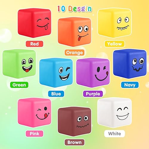 Miniatura 15 de Pelotas antiestrés para niños: paquete de 24 bolas estrujables para apretar, juguetes elásticos para aliviar la ansiedad, terapia de manos