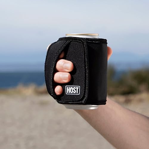Miniatura 8 de HOST Insta-Chill - Enfriador de latas de gel y bolsa de hielo congelable flexible para latas regulares de 12 onzas, color negro