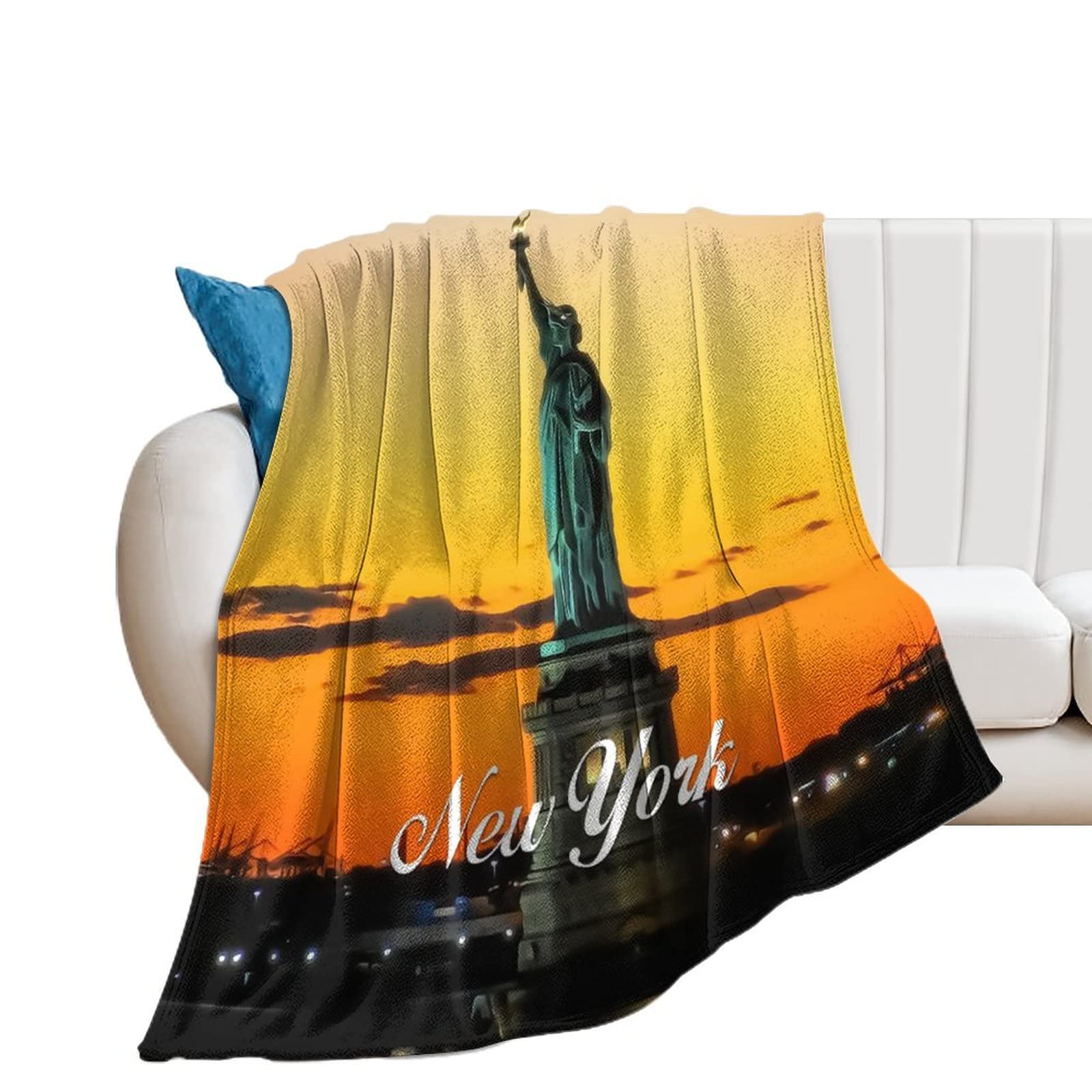 Couverture en flanelle légère pour voyage, camping et soirées sur le canapé