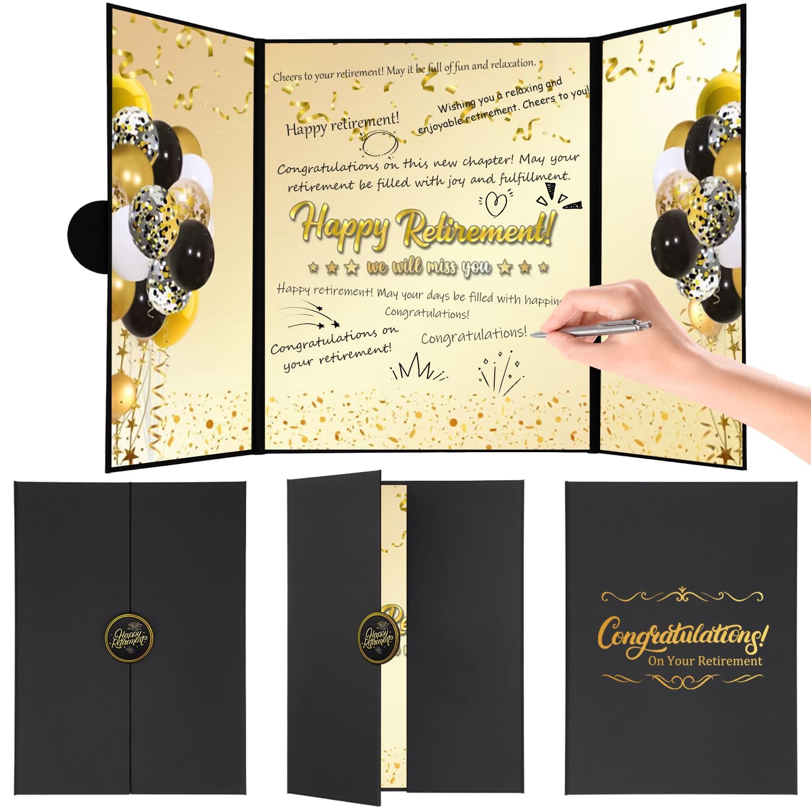 Retirement Decorations Gifts For Women Leaving Card For Men Women Friend Colleagues Nurse Teacher Retirement Happy Gift Will Miss You Card Farewell Hot Stamping Process Signature Guestbook