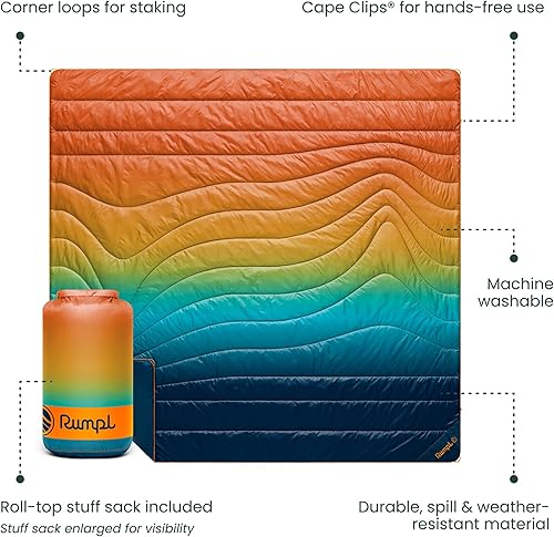 Miniatura 3 de Manta esponjosa Rumpl Original Puffy - Manta de acampar acolchada y cálida, 100% aislamiento de poliéster reciclado, ligera, fácil de empacar,