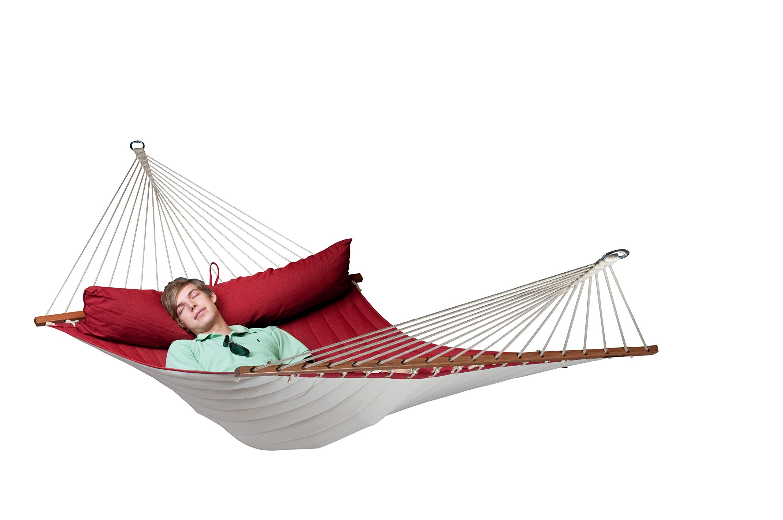 La Siesta - Alabama Red Pepper - Gesteppte Kingsize Spreizstange Hängematte Outdoor
