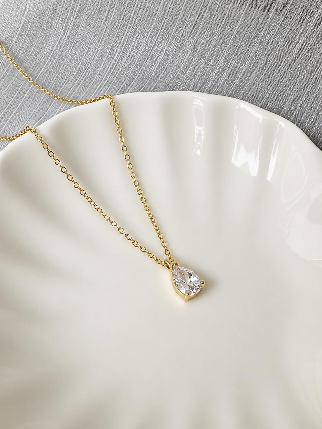 Dainty Gold Necklace for Women,14K Gold Plated Pendant Jewelry
