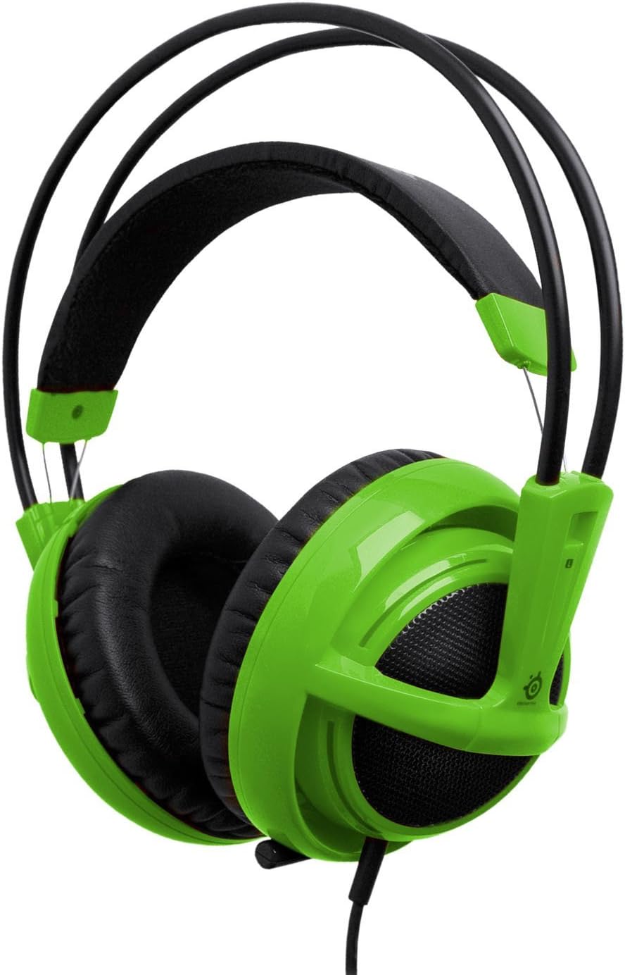 SteelSeries Siberia V2 Full-Size Gaming Headset (Green) (Certified Refurbished)
