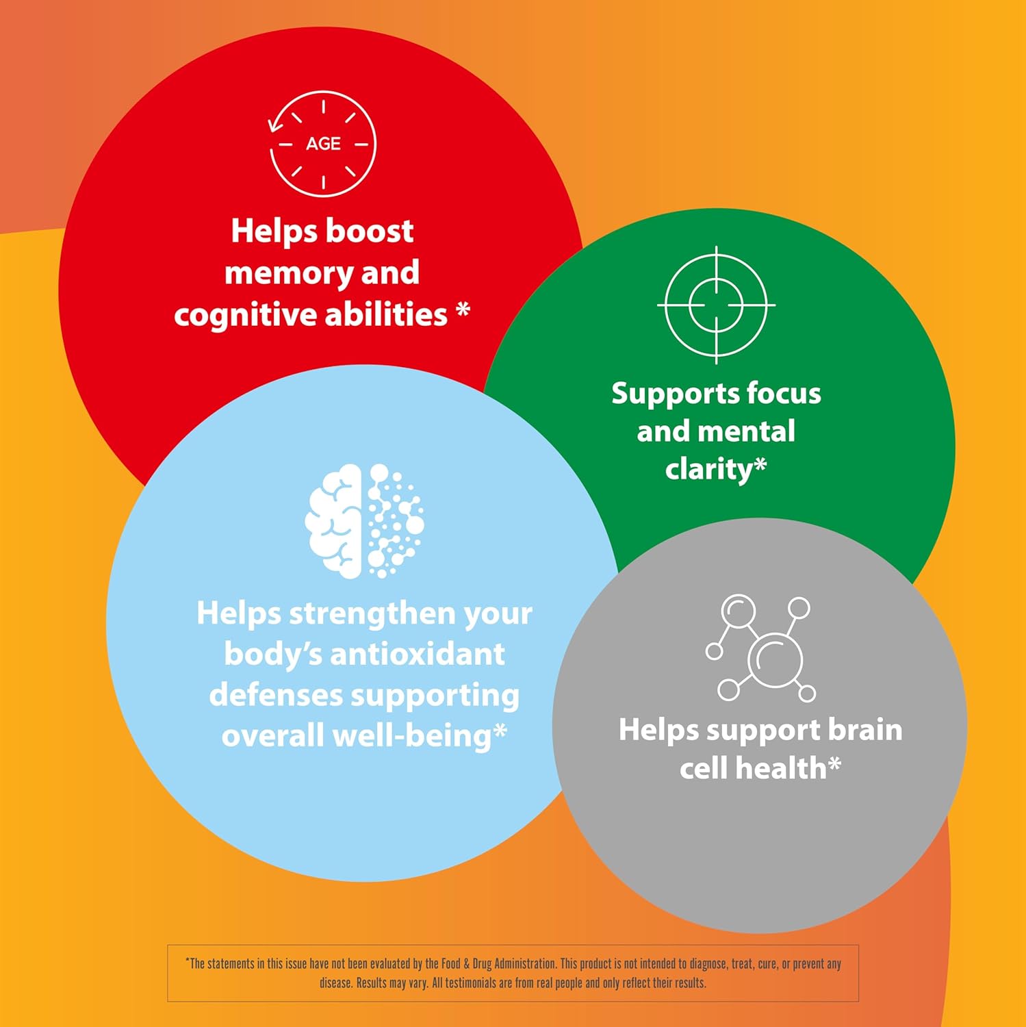 Sun Chlorella Sun Neuro Nootropic Brain Supplement - Daily Memory Concentration & Focus Supplement for Women & Men - Natural Plasmalogen Boost from Sea Pineapples - 180 Capsules