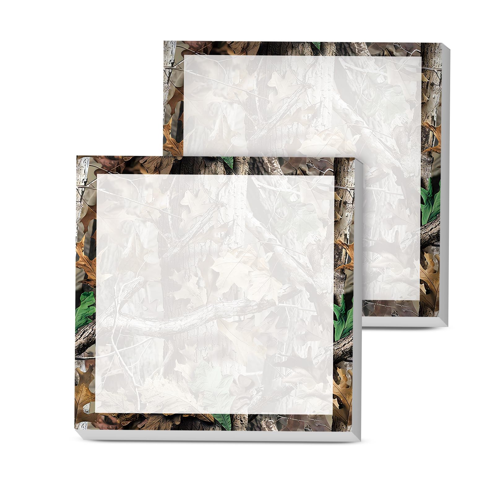 AOPEFNX Sticky Notes, 2 Pads, 3x3 inches, Cute Colorful Fun Self-Stick Note Pads, Easy Post, Strong Adhesive Notepad Hunting Camo
