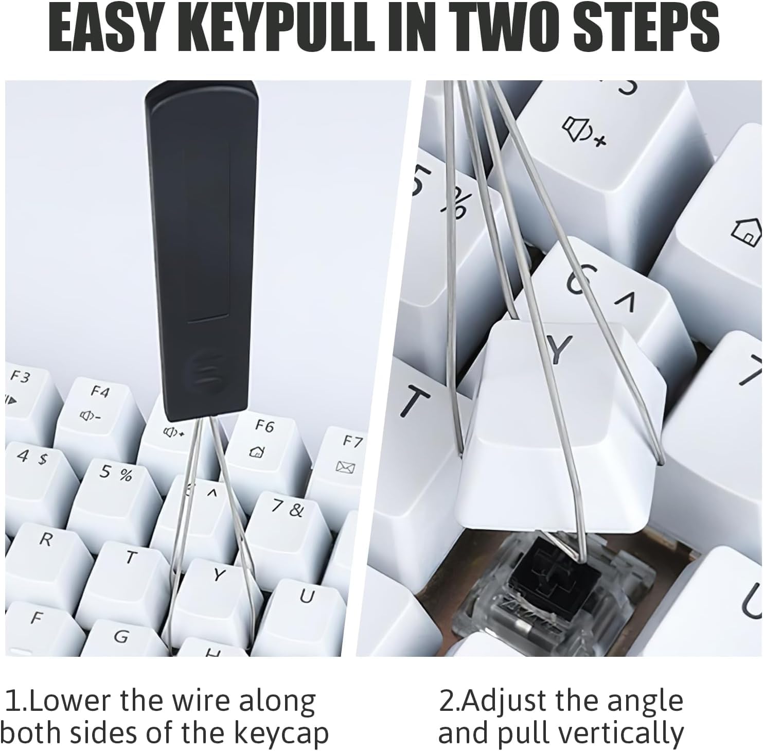 8 Piece Keyboard Keycap Remover, Switch Puller Set with Precision Tweezers and Cleaning Brushes, Keyboard Cleaning Kit Tool for Mechanical, Maintenance Kit for Deep Cleaning and Easy Component Removal