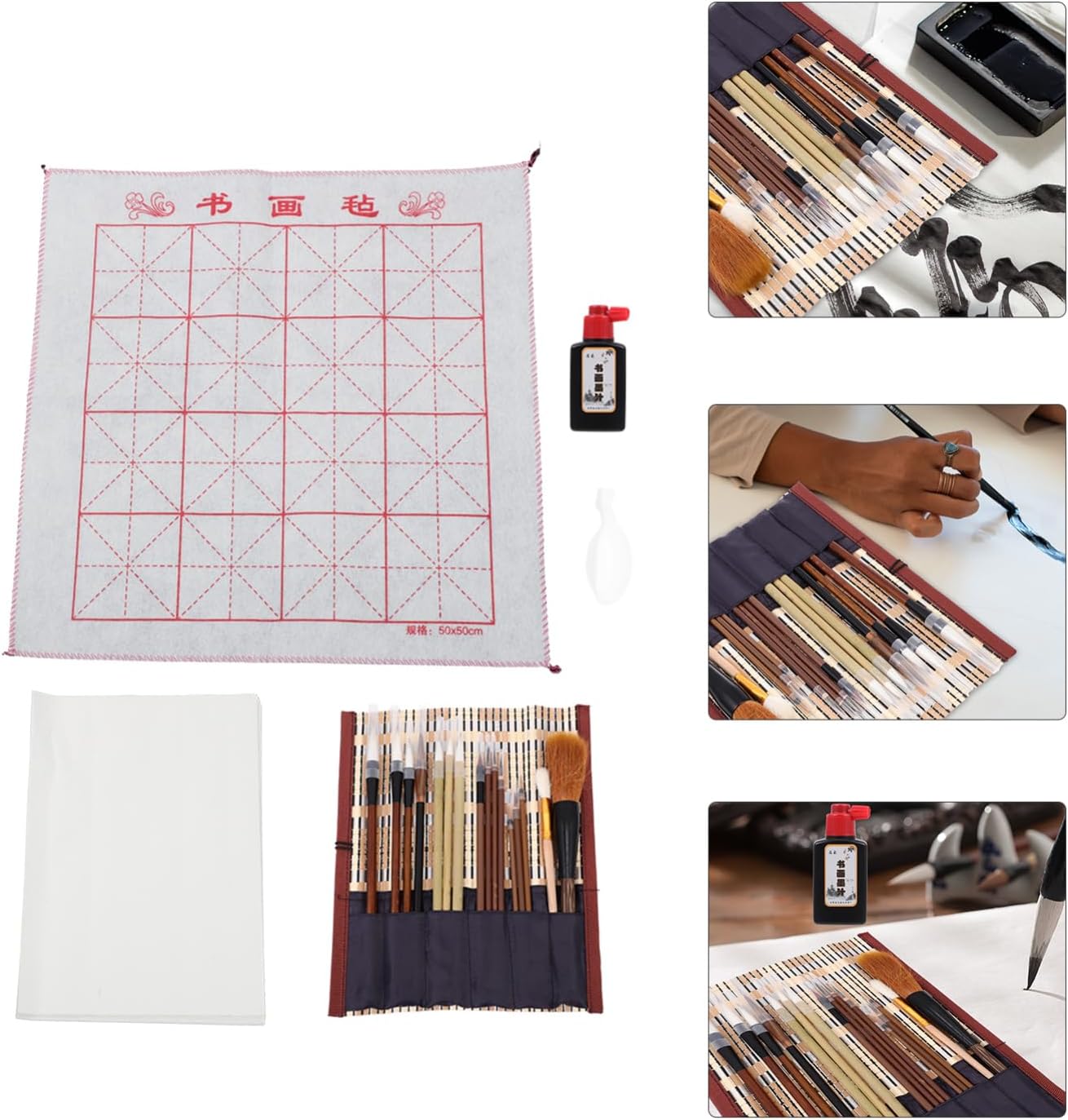 Veemoon Traditional Chinese Calligraphy Brush Kit for Beginners Artists and Students Drawing Writing and Painting Techniques