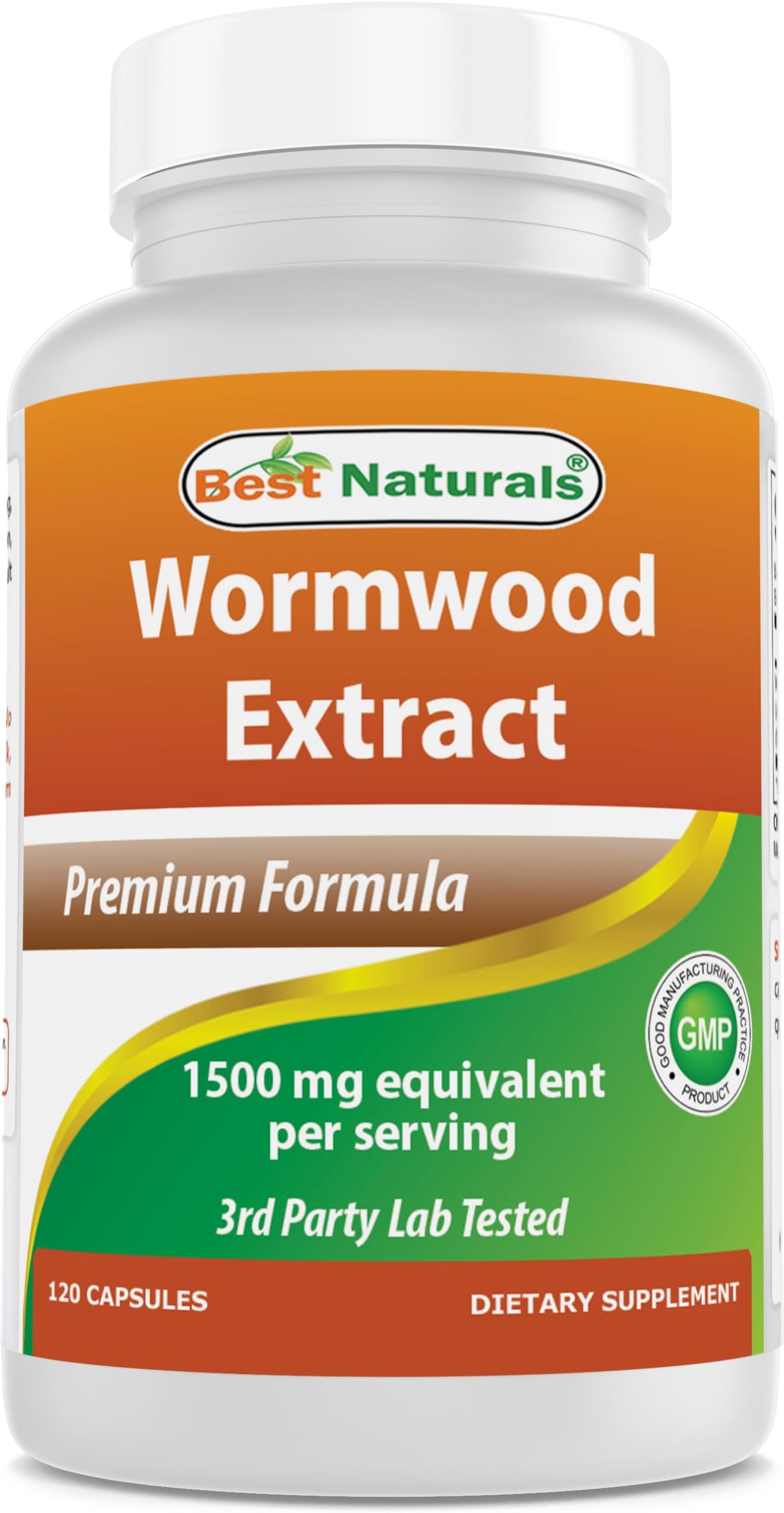 Best Naturals Wormwood 4:1 Extract (375 mg) -120 Capsules. Gluten Free, Non-GMO