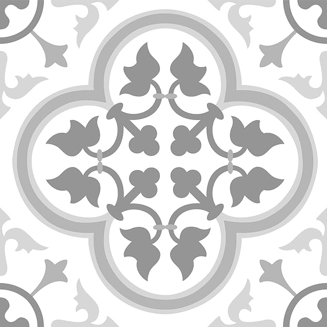 FloorPops FP2953 Remy Peel & Stick Floor Tiles, Grey, 12"L x 12"W x 0.06"T