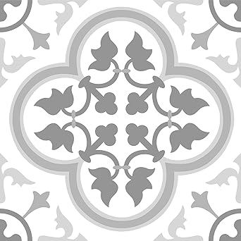 FloorPops FP2953 Remy Peel & Stick Floor Tiles, Grey