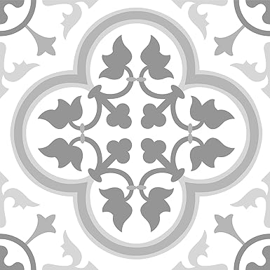 FloorPops FP2953 Remy Peel & Stick Floor Tiles, Grey