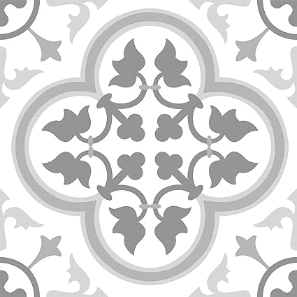 FloorPops FP2953 Remy Peel & Stick Floor Tiles, Grey