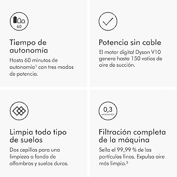 Dyson Cyclone V10 Absolute aspiradora sin Cable (níquel/Cobre)5