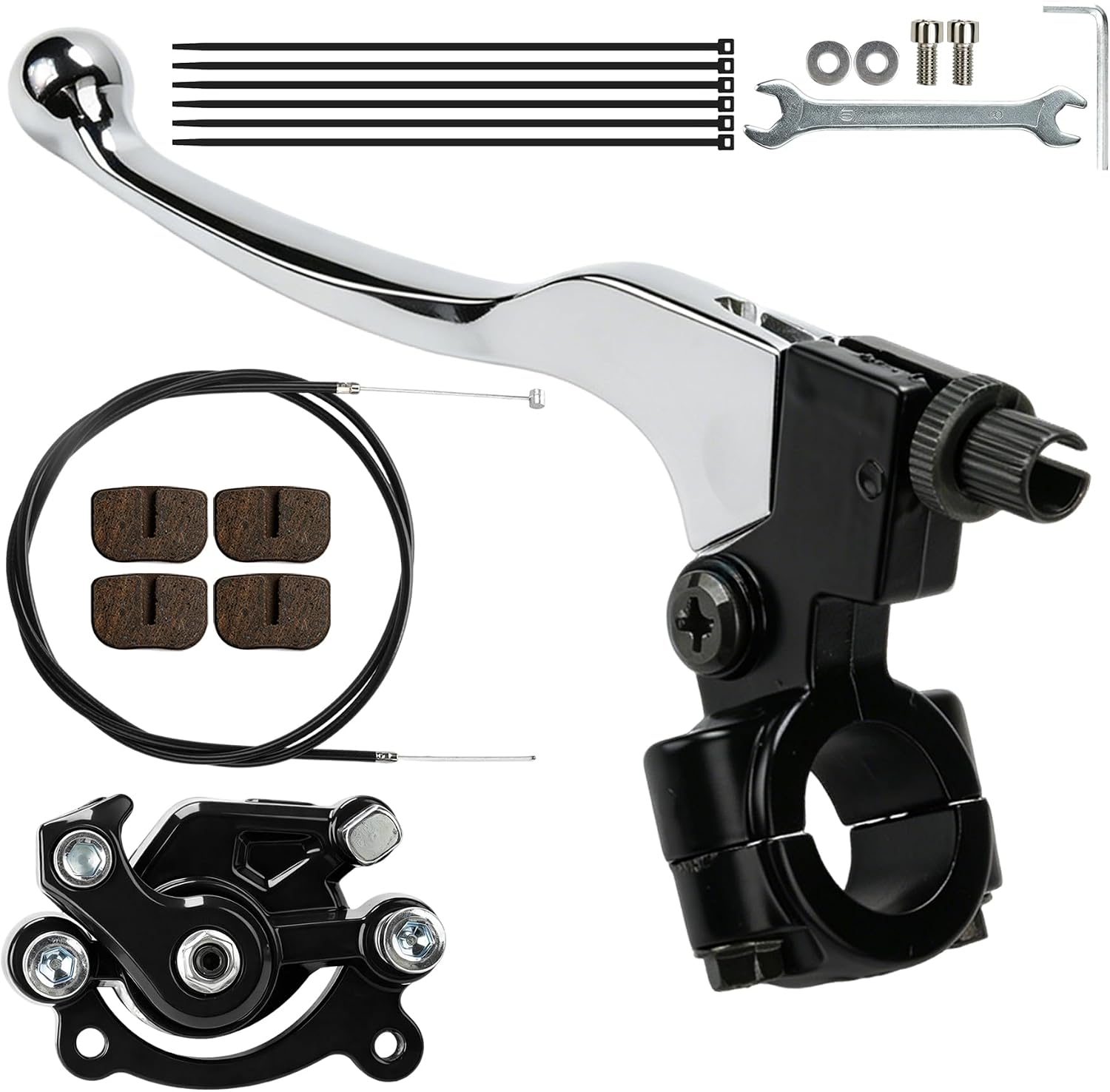 BLACK Rear Brake Caliper and Mini Bike Brake Lever for Coleman CT100U CC100X Baja DB30 Motovox MBX11 MBX10 MMB80 MMB105 79cc 97cc 100cc Powersports Parts (BLACK)