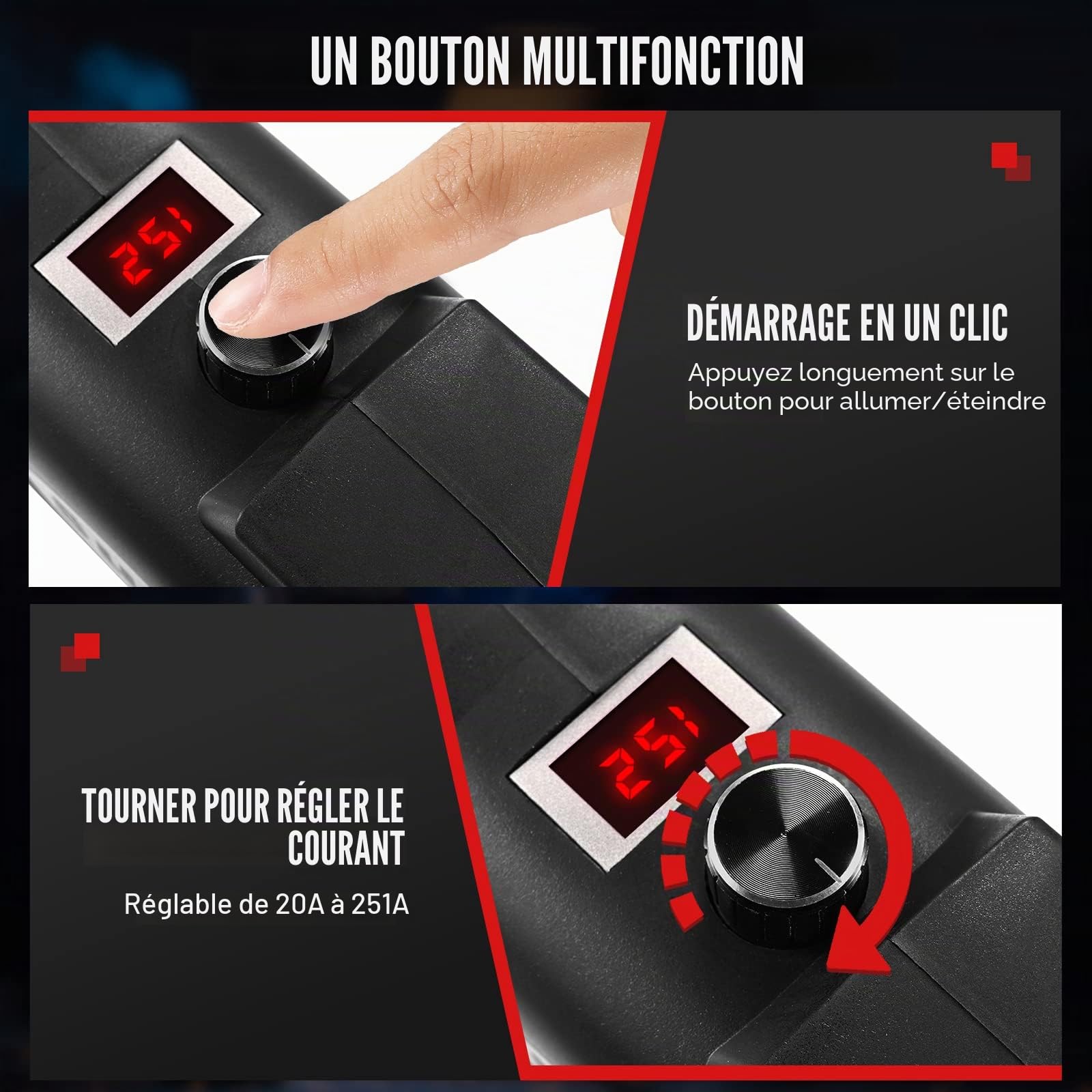 MMA Poste a souder, ARC Machine à souder IGBT, 140A Portable Poste à souder,Affichage Digital LCD Souder,1.5 kg 220V/3000W ARC Poste à Souder