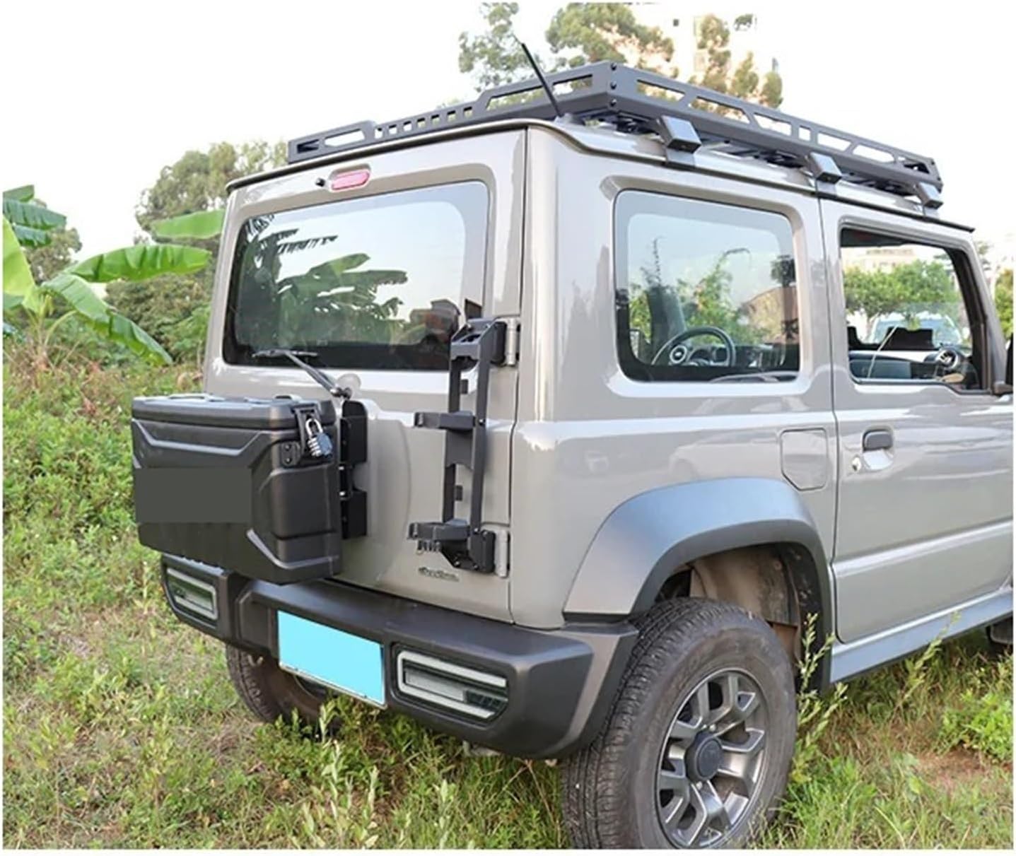 Tailgate Ladder Car Foldable Rear Ladder Tailgate Pedal Step Compatible with Suzuki Jimny 2019-2024 JB64 JB74W