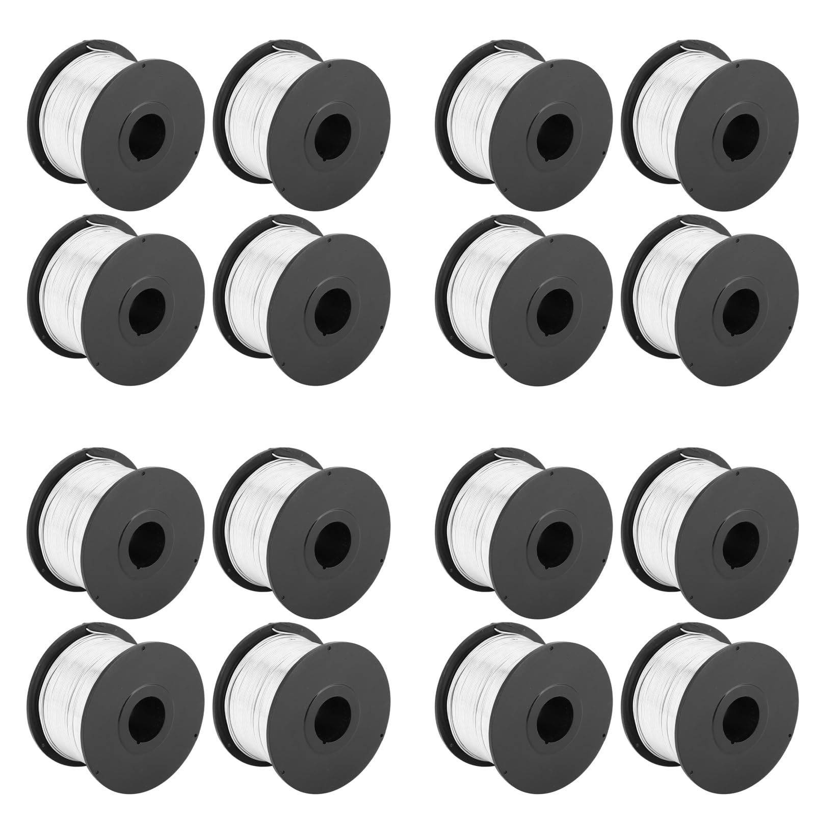 16pcs 110m 0.8mm Steel Tie Wire Soft and Flexible for Automatic Tying Machine, Replacement Wire Included