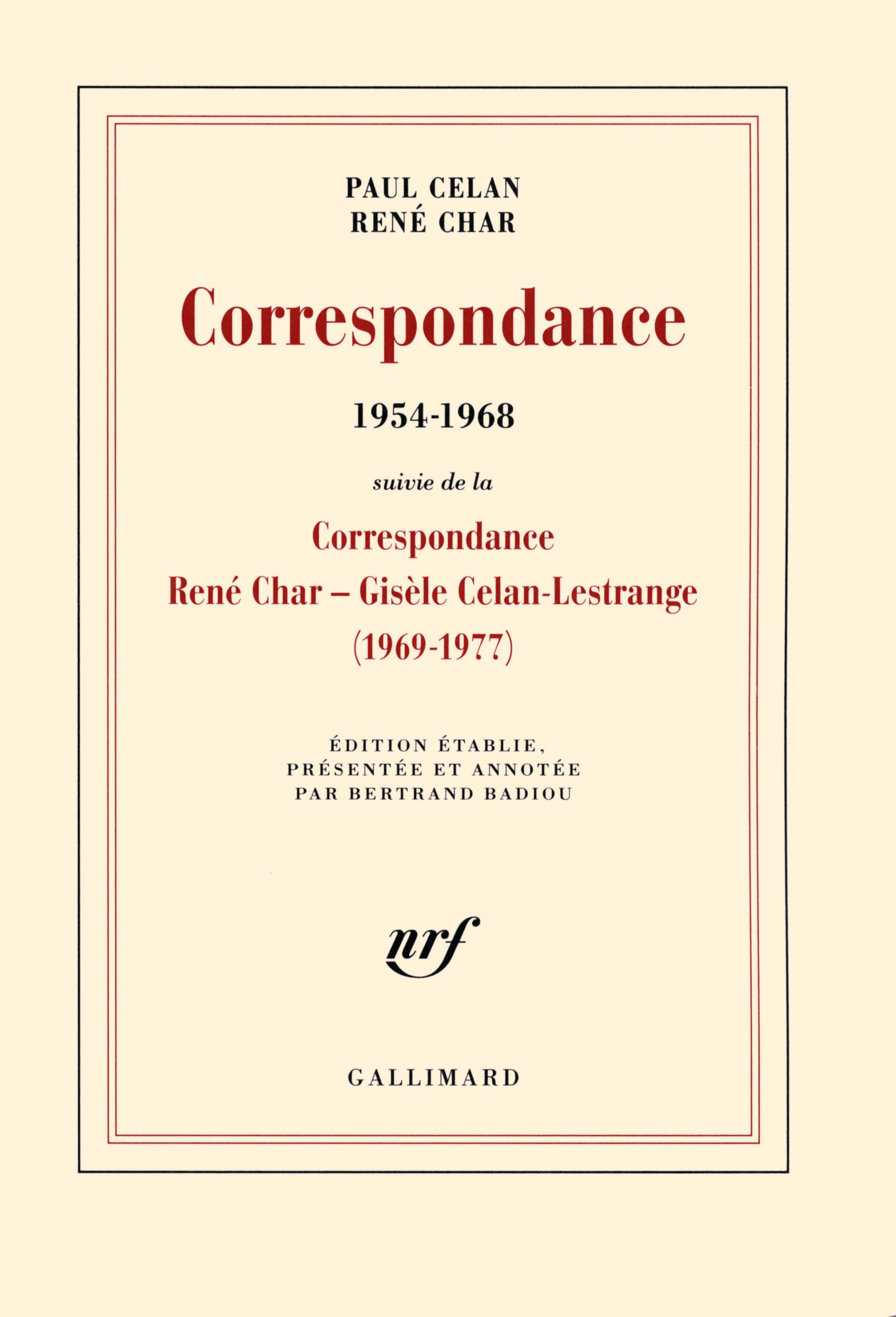 Correspondance: (1954-1968)