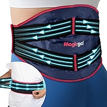 Magic Gel Pack de glace pour le dos - Enveloppe de glace à compression maximale pour le dos et le bas du corps - Packs chauds et froids réutilisables - Packs de gel chauds et froids