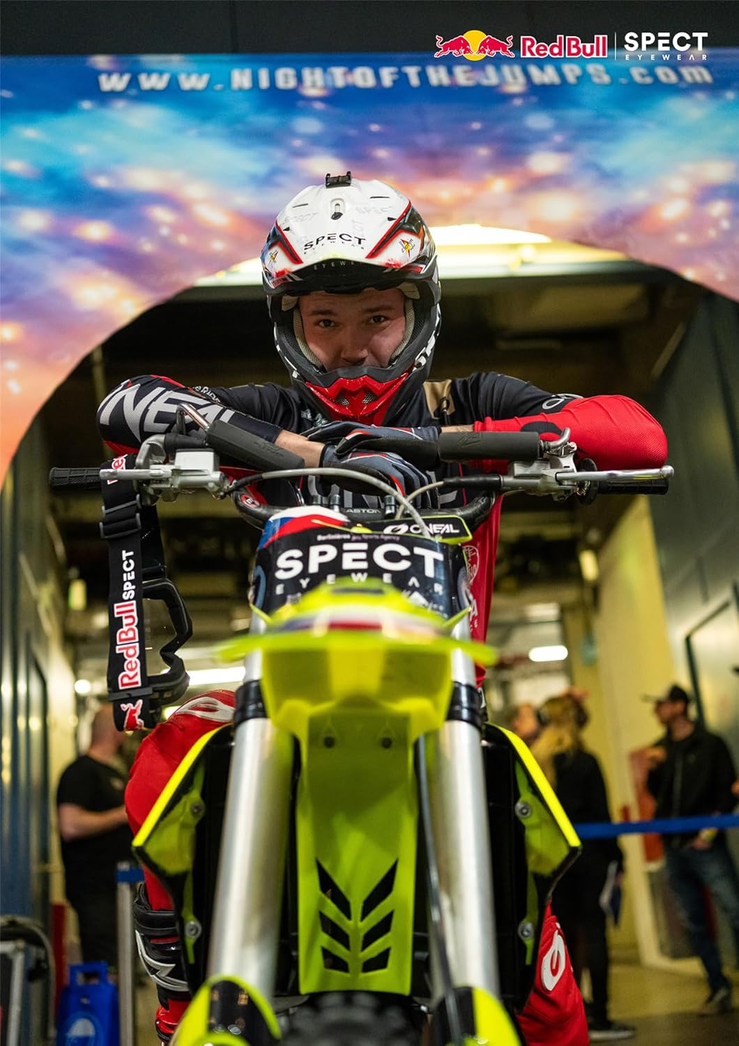 Red Bull Spect Evan MX Dirt Bike Goggles w/Nose Guard for Adults, Men, Women & Youth for Motorcycle, ATV, Mountain Bikes Shiny Black - Clear Single Pane Lens image 7 of 8 B0DPWF9FSX