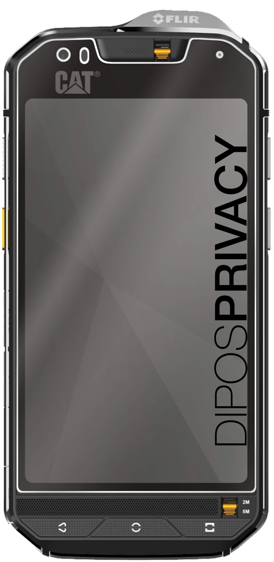 dipos I Protezione a 2 Vie Vista Compatibile con Cat S60 (Formato Verticale) 2 Pezzi I Pellicola Prottetiva Privacy