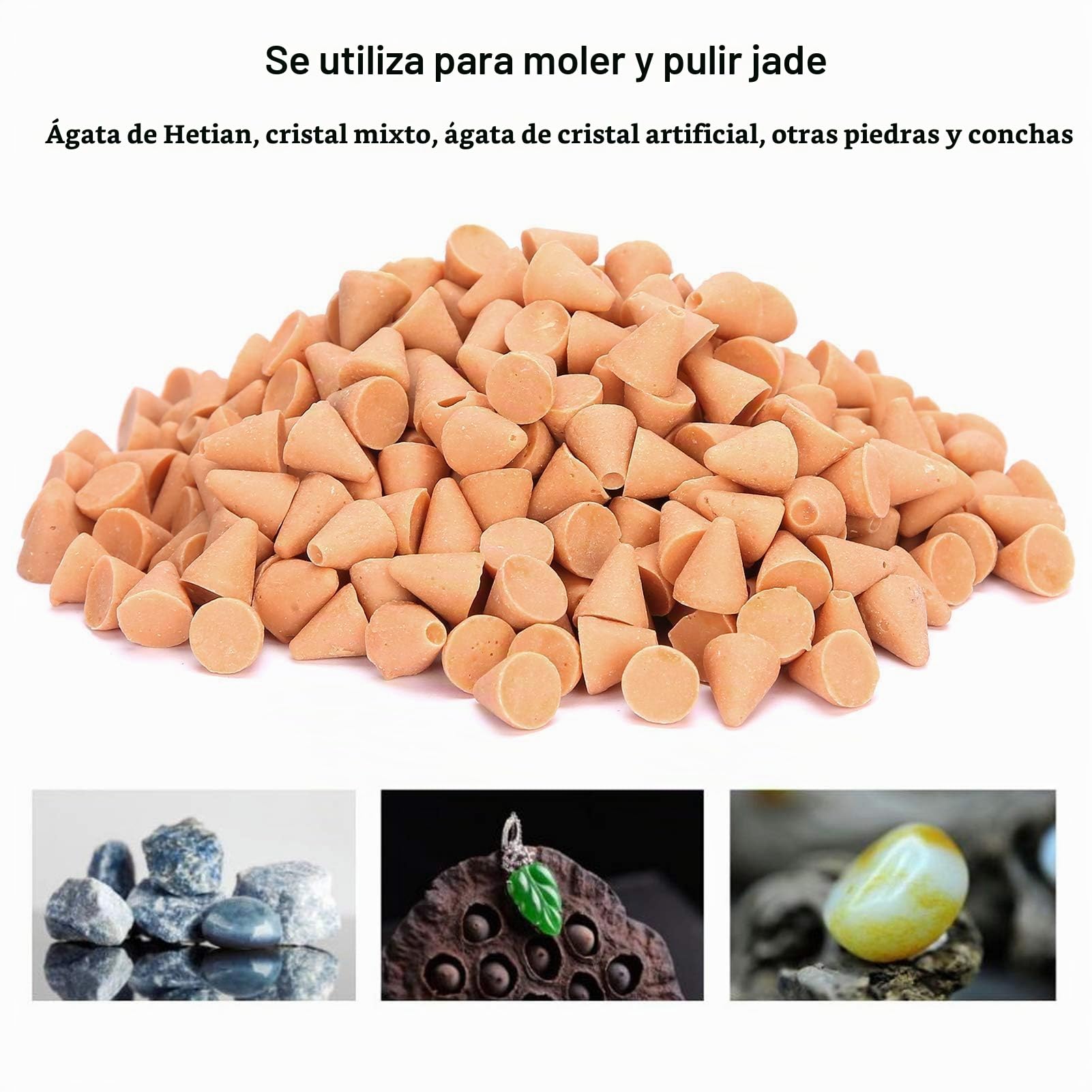 Material Abrasivo de Pulido para Joyería, Medios para Máquina de Vibración de Vaso de Piedra de Roca