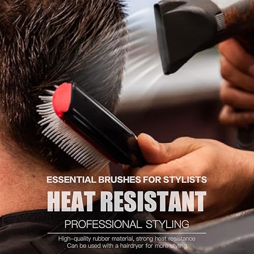 Miniatura 3 de Juego de cepillos desenredantes para cabello húmedosecolargogrueso y rizado de 9 filas, peine de cola de rata, peine de dientes anchos, peine