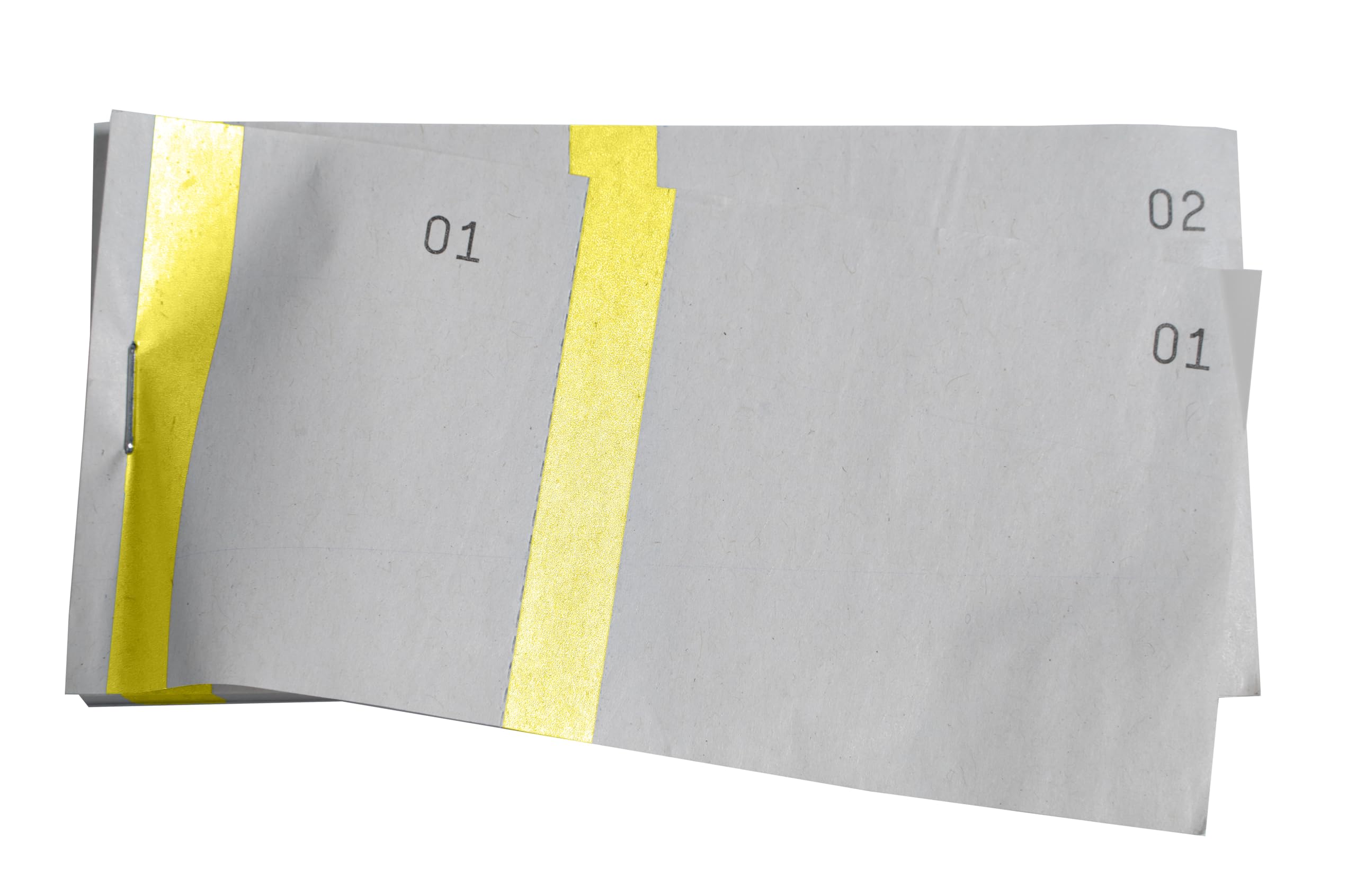 Blocs vendeurs 6,6x13,5cm Double numerotage Bande Couleur 100 feuillets, Yellow - Image 2