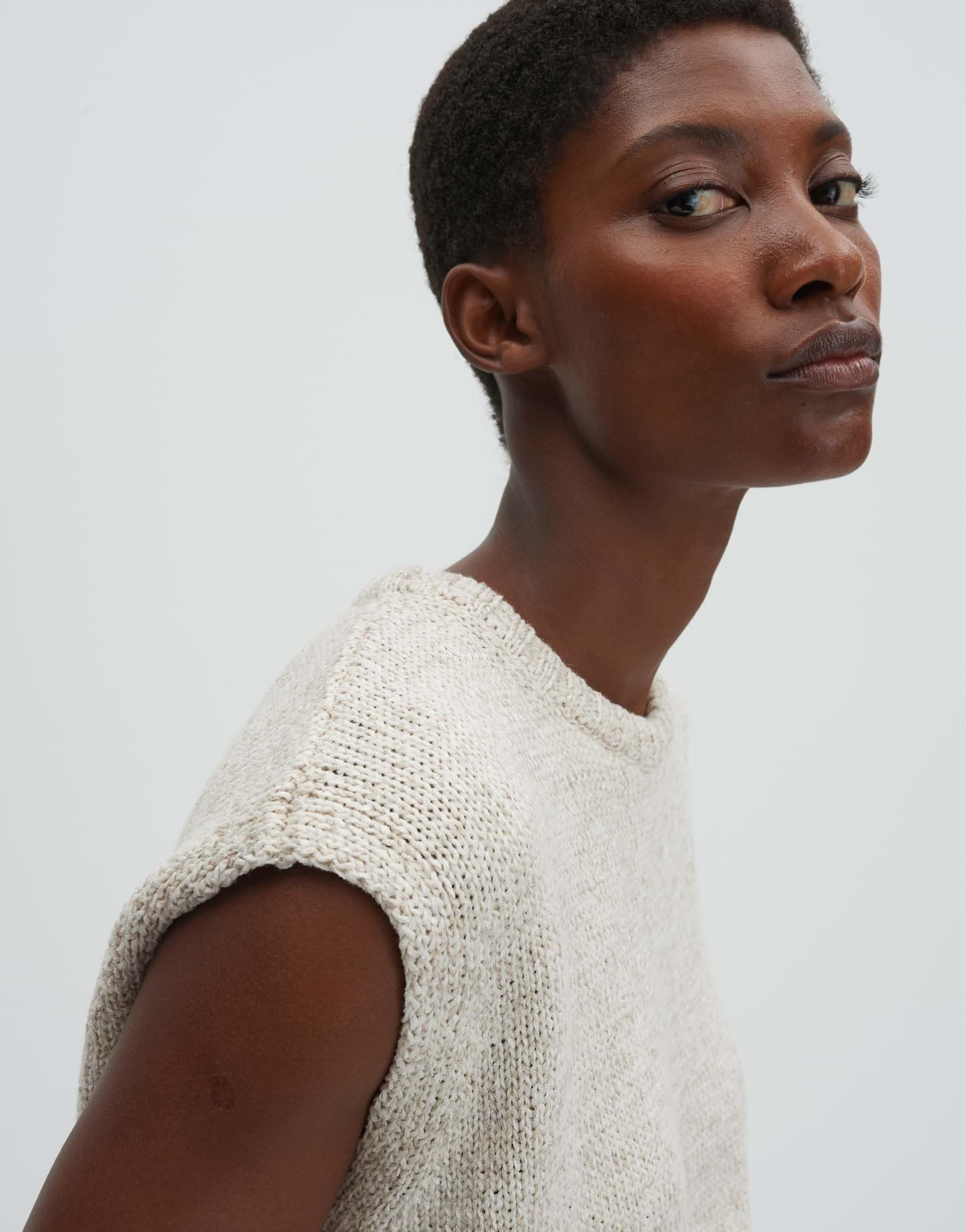 someday Damen Pullunder | Stricktop aus fein melierten Bändchengarn Regular Fit