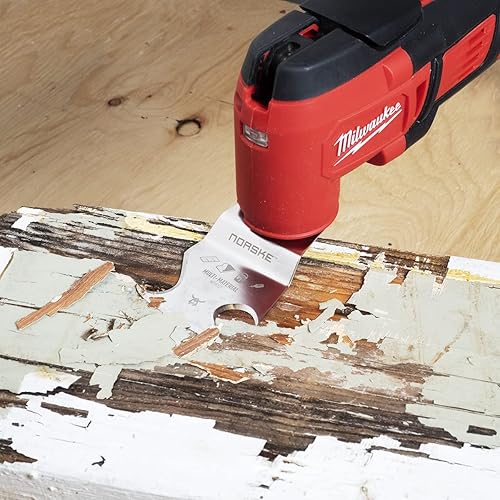 Miniatura 5 de Norske Herramientas NOTP237 Oscilante Multi Herramienta Accesorio Cuchilla Universal Ajuste 3 en 1 Rígido Rascador y Cuchillos