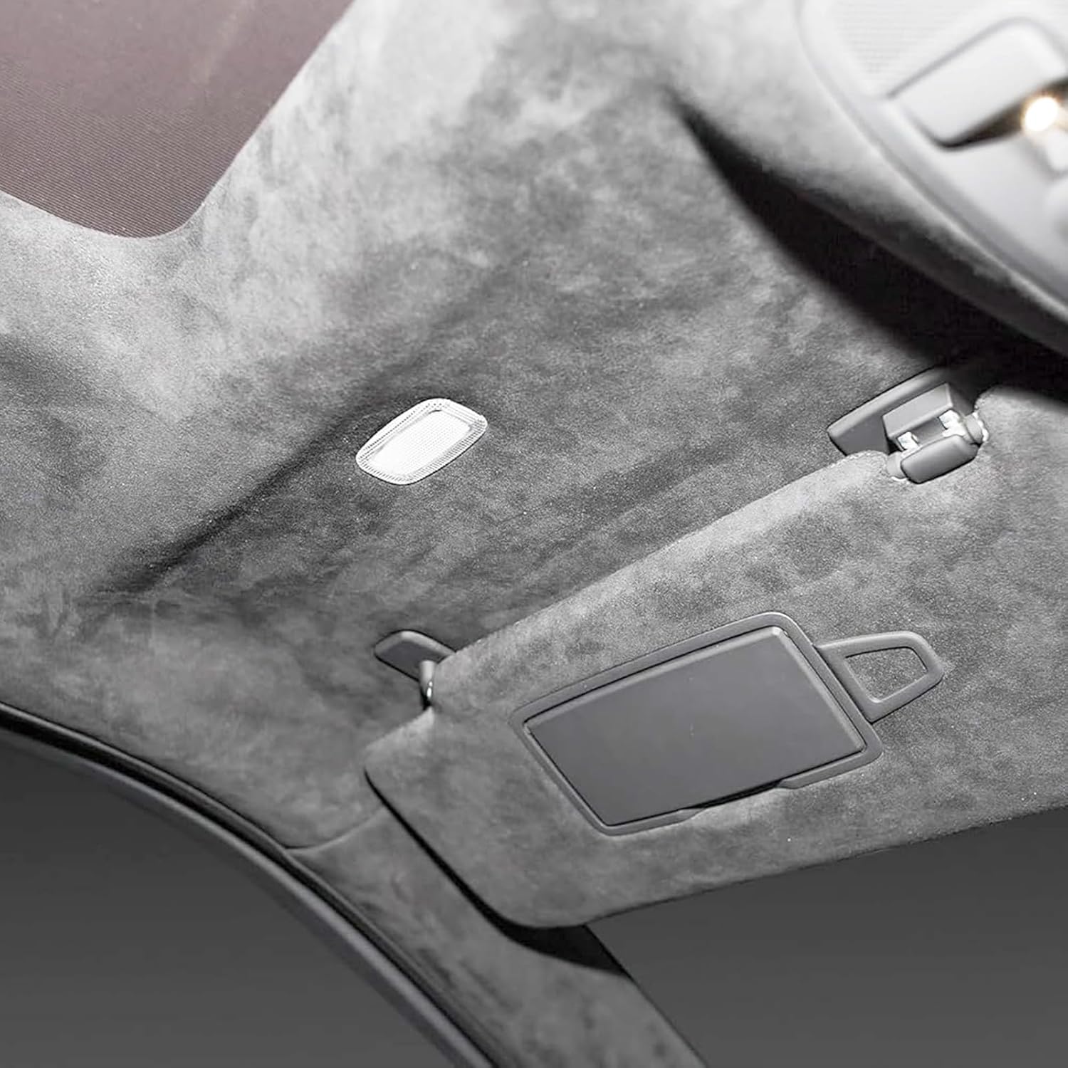 Kefly Gray Suede Headliner Fabric 96" L × 60" W with Foam Backing, Auto Suede Roof Top Fabric, Automotive Interior Roof Replacement Material for Car, SUV, Boat, Pickup, Truck, RV, Home Repair