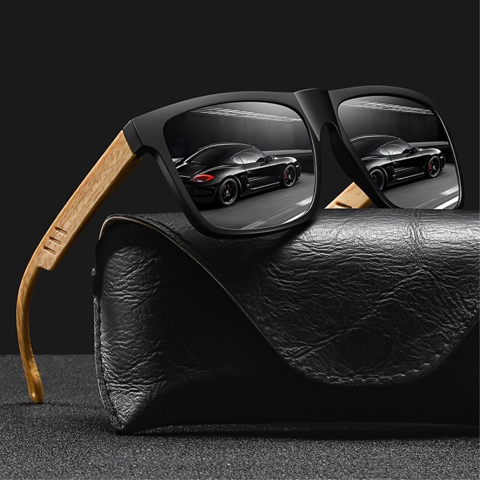 Sonnenbrille 2 Pcs Klassische Bunte Linsen Uv400 Angeln Reisen Laufen Fahren Alle Outdoor-aktivitäten-2pcsf70-(2black)